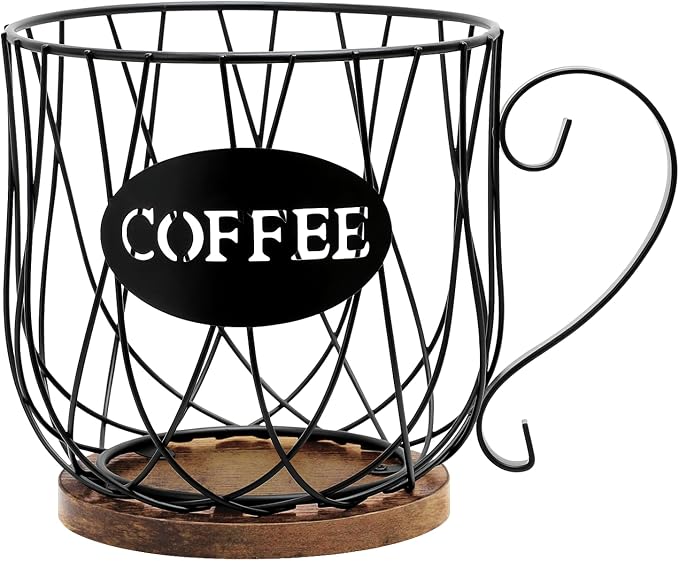 Rustic Metal K-Cup Coffee Pod Holder Mug by BCOZLUX