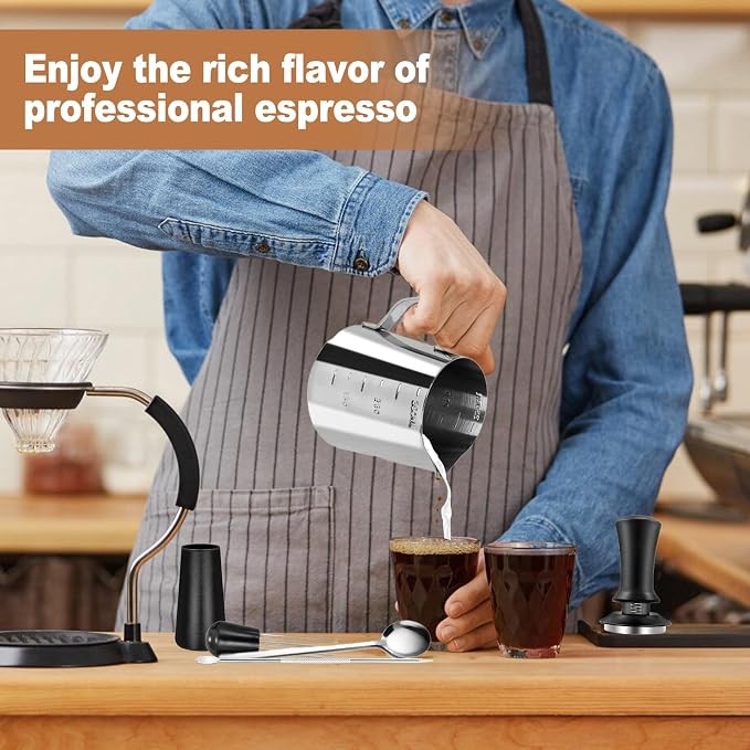 22 PCS Espresso Accessories Kit, Spring Loaded Calibrated Tamper, Spring Loaded - Image 4
