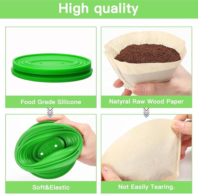 Collapsible Pour Over Coffee Dripper Set - Image 4