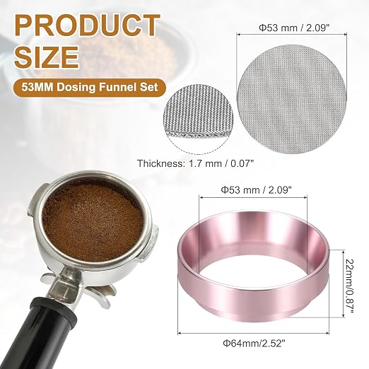 uxcell 53MM Espresso Dosing Funnel Set, 2.52 x 0.87 Dosing Funnel - Image 2