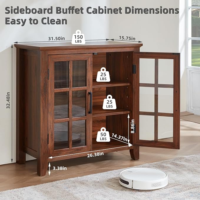 Joaxswe Large Sideboard Buffet Cabinet - Image 2
