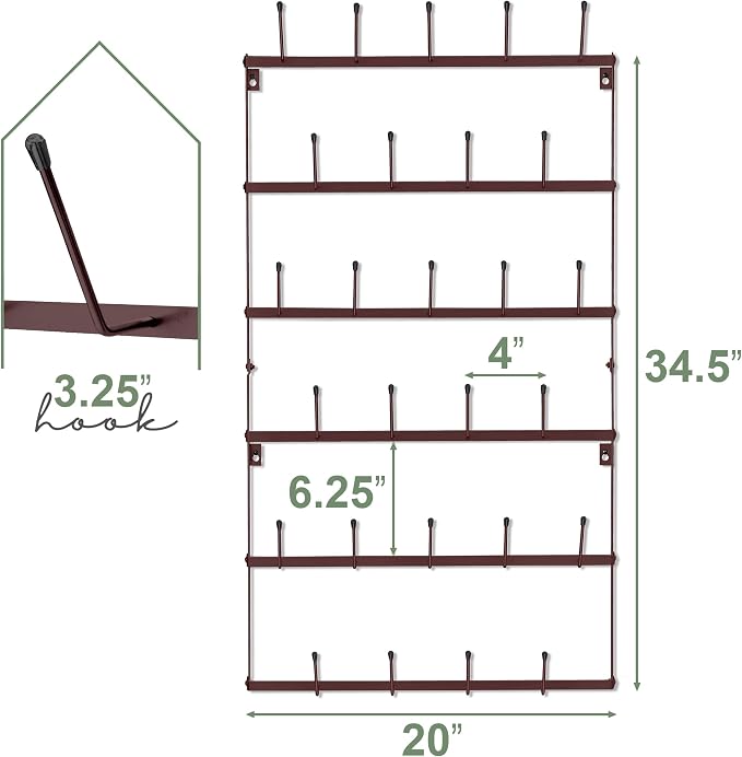 Sorbus Mug Rack for Wall - Image 5