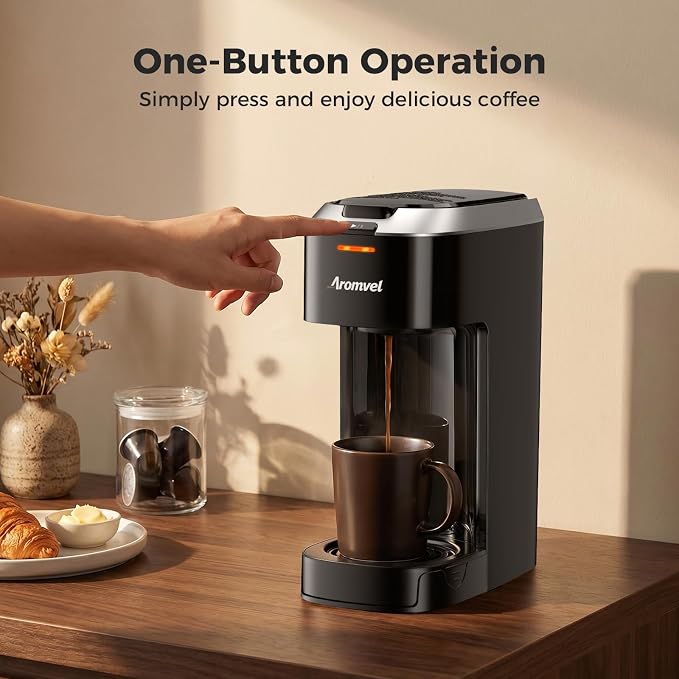 Single Serve Coffee Maker for K Cup Pods, One Button Coffee Maker, 6-14oz Brew - Image 3