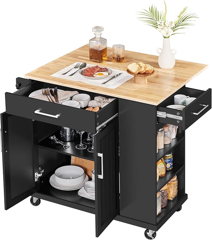 Yaheetech Rolling Kitchen Island Cart by Unknown