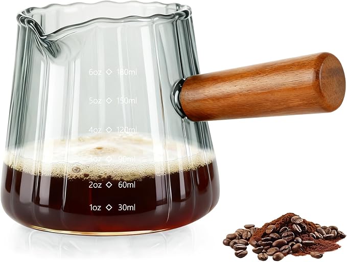 Measuring Cups, 6oz Glass Espresso Cups by Unknown