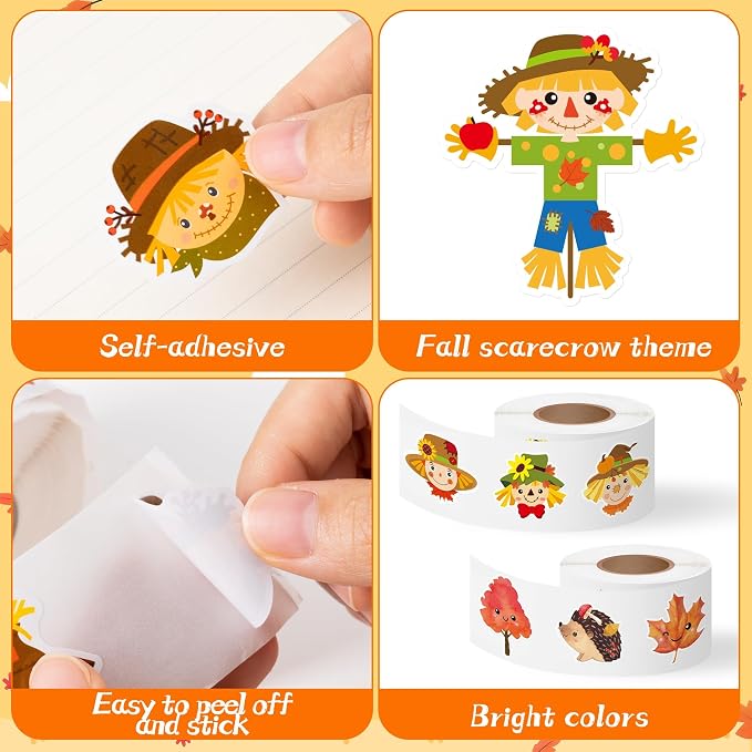 Haooryx Fall Scarecrow Sticker Rolls - Image 4