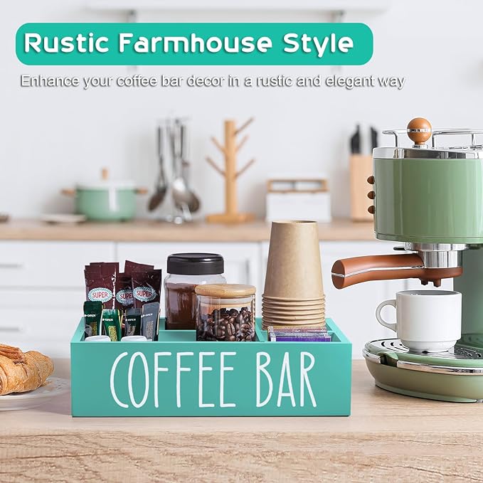 ALELION Turquoise Coffee Station Organizer - Image 3