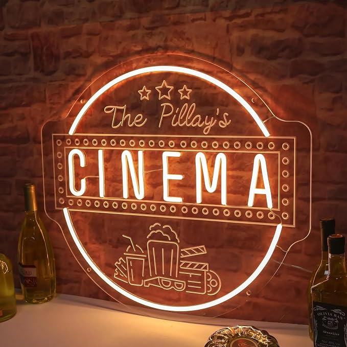 Custom Cinema Neon Sign Personalized Home Theater Name Neon Light Customized - Image 6