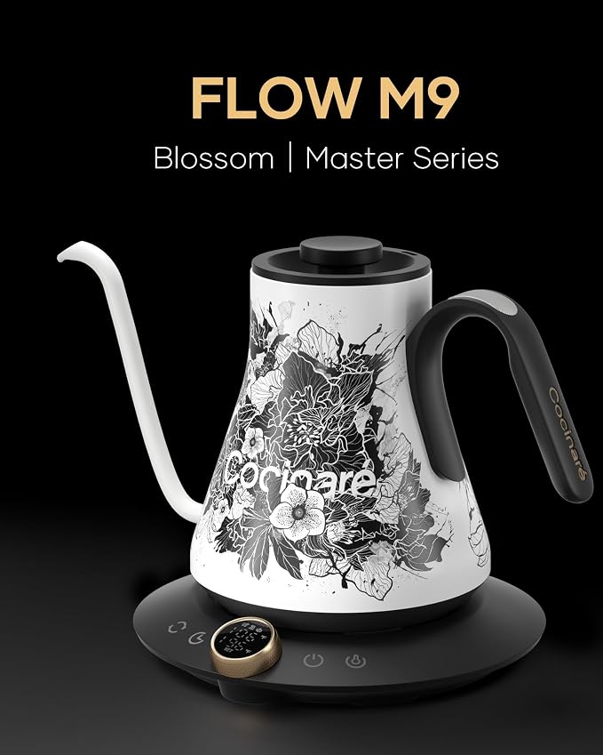 Cocinare Artisan Blossom Gooseneck Electric Kettle, ±1℉ Precise Temperature - Image 2
