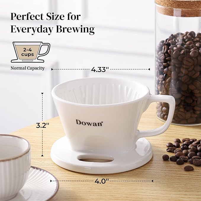 DOWAN Pour Over Coffee Maker, Non-Electric Pour Over Coffee Dripper - Image 2