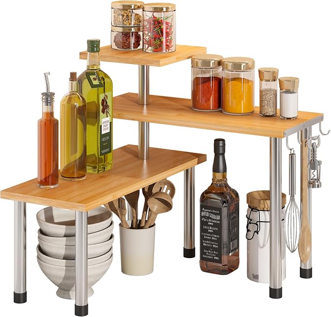 BMOSU Kitchen Corner Shelf Countertop Organizer by BMOSU