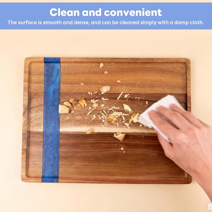 Wooden Tray: Resin Serving Decorative Tray - Image 7