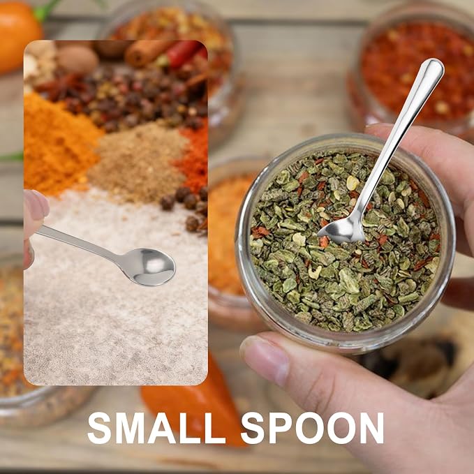 12Pcs Sustard Spoon, Salt Spoon, Tiny Stainless Steel Spoons - Image 5