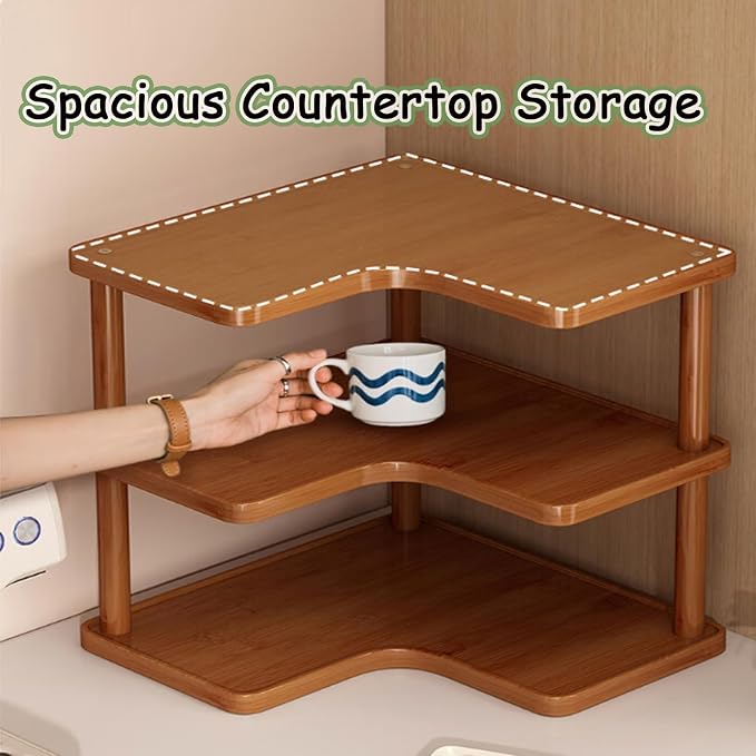 Corner Mug Organizer, Coffee Mug Display Rack, Mug Holder Countertop, Kitchen - Image 4
