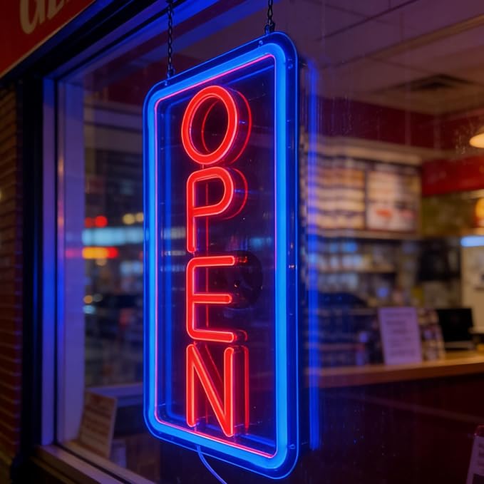 Open Signs for Business, Neon Open Sign Led, 16.5"x 9", - Image 5