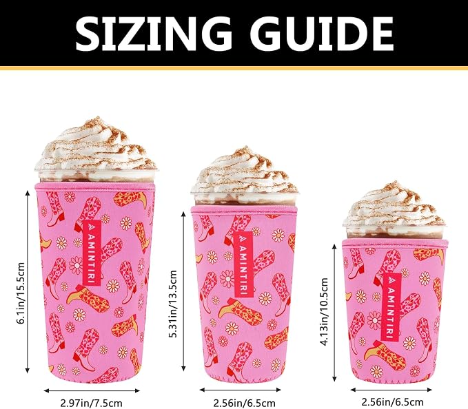 3 Pack Reusable Sleeve for Iced Coffee Cup, Coffee Neoprene Sleeve for Iced&Hot - Image 3