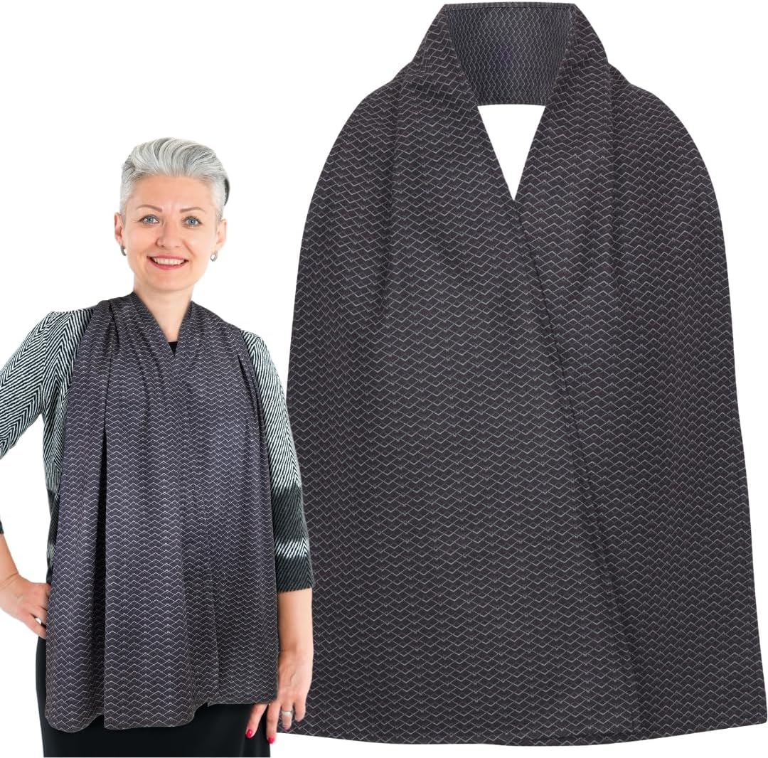 Adult Bib Scarf - Dignified Alternative to Bibs | Washable and Reusable Clothing Protectors for Eating