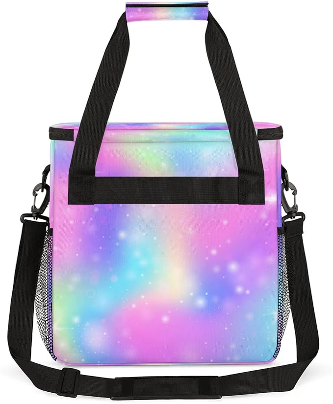 Galaxy Glitter Coffee Maker Carring Bag, Large Insulated Storage Organizer Case - Image 5