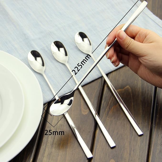AOOSY Long Handle Spoon, Coffee Stirrers, 9-inch Ice Tea Spoon, Premium 18/10 - Image 3