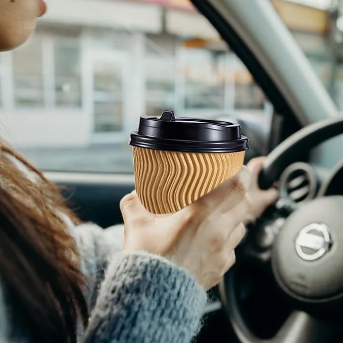 SIUQ 90 Pack - 8 oz Disposable Coffee Cups - Image 6