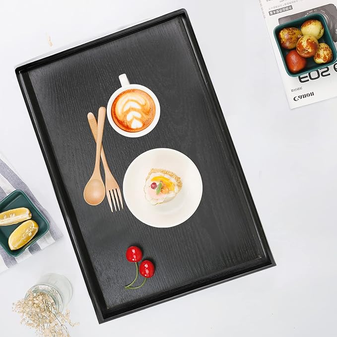 17.7 x 13 Inches Extra Large Solid Wood Serving Tray - Image 5