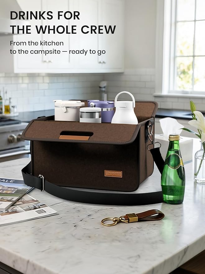 Fluxynara 6-Cup Reusable Felt Drink Carrier - Image 7