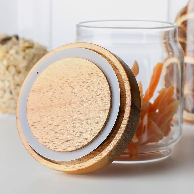 Glass Jar with Lid 3.54 Inch Wide, 25 OZ Airtight Food Storage Containers Glass - Image 7