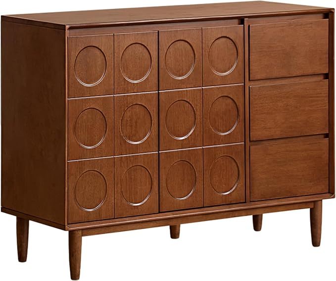 YESWOOD 100% Solid Rubberwood Sideboard Buffet Cabinet, Living Room - Image 6