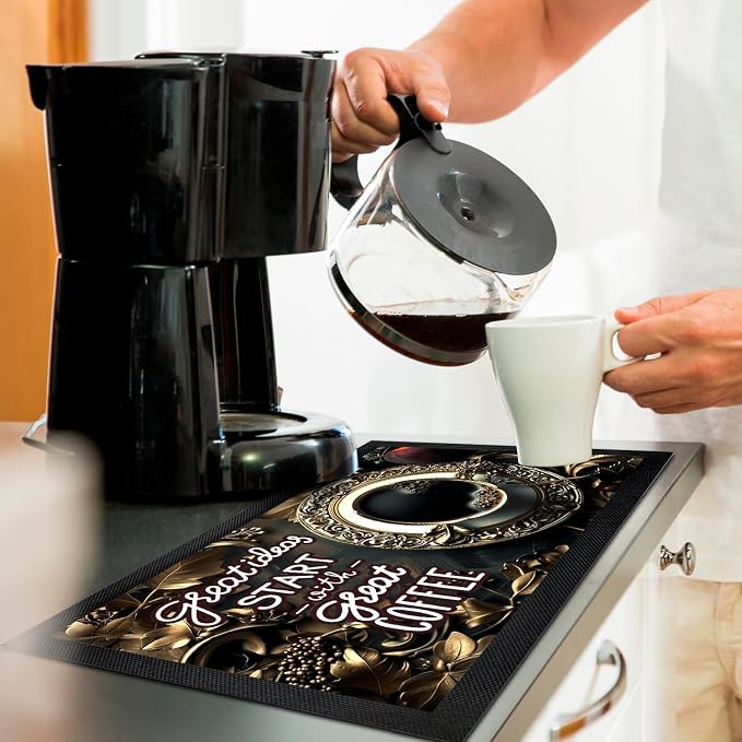 Coffee Bar Mat - Coffee Gifts - Coffee Lover - Coffee Bar Accessories - Barista - Image 3