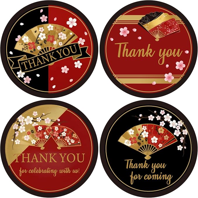 Serencatcher Hibachi Thank You Stickers by Serencatcher
