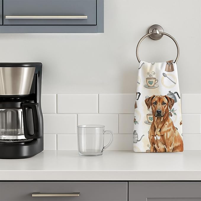 Caroline's Treasures Rhodesian Ridgeback Coffee Bar Kitchen Towel Velour Plush - Image 3
