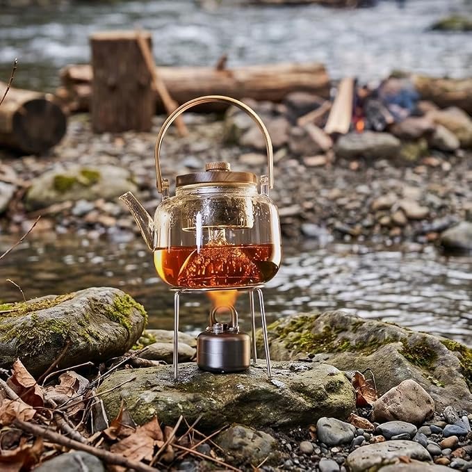 Mini Alcohol Stove, Lightweight Brass & Aluminum SpiritBurner - Image 2