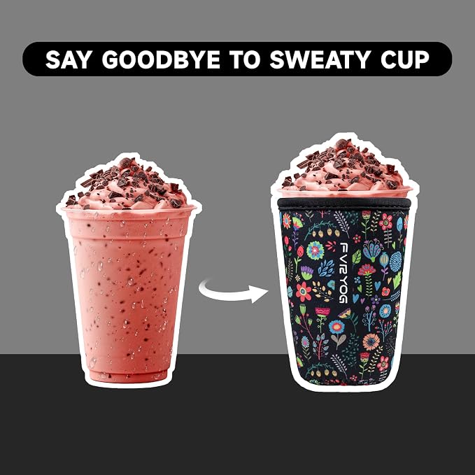 Reusable Insulated Neoprene Iced Coffee Sleeves - Image 3