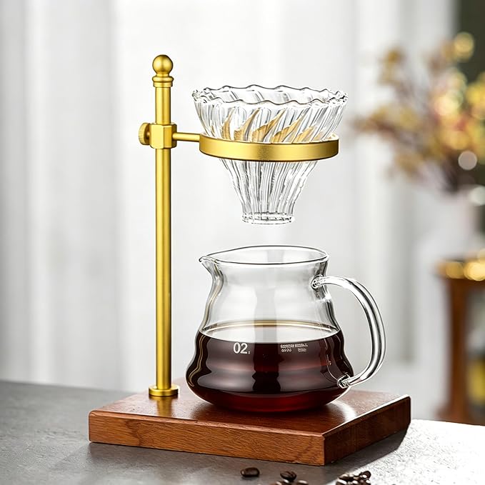 Pour Over Coffee Maker Set – Glass Coffee Dripper - Image 2