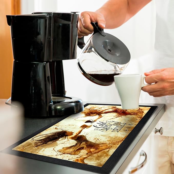 Coffee Bar Mat - Coffee Gifts - Coffee Lover - Coffee Bar Accessories - Barista - Image 3