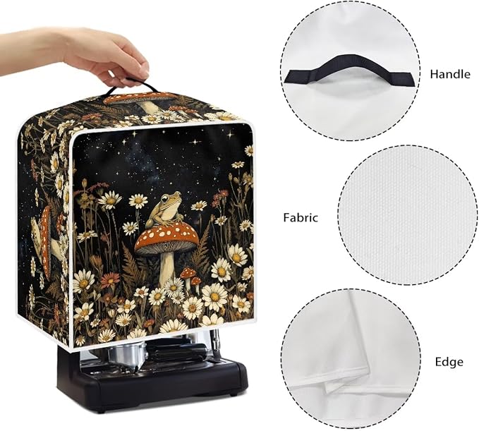 Frog Mushroom Daisy Coffee Machine Covers Anti Dust Covers - Image 5
