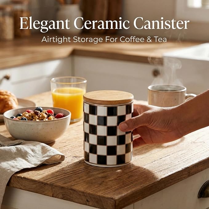 1 Piece Ceramic Coffee Canister, Airtight Coffee Container - Image 5