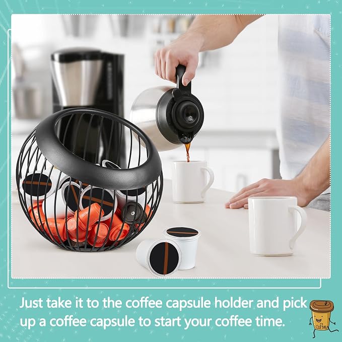 Patelai 2 Pieces Coffee Pods Holder K Pods Holder Large Capacity Coffee Pod - Image 4