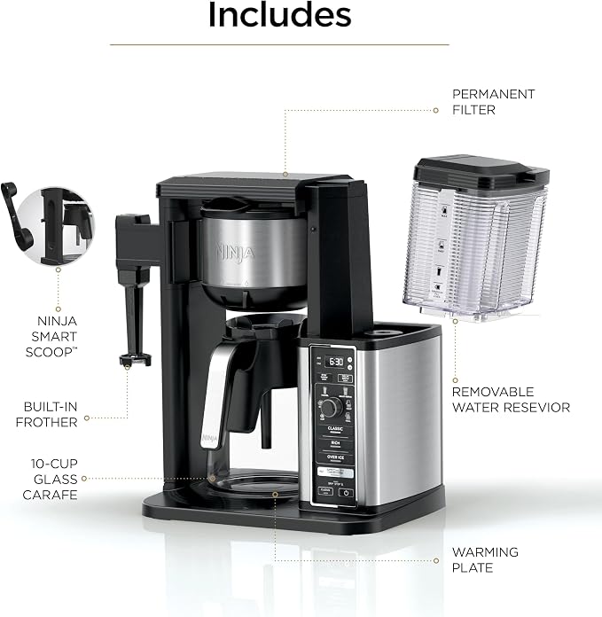 Ninja Specialty Coffee Maker | Includes 10-Cup Carafe, Fold-Away Frother - Image 10