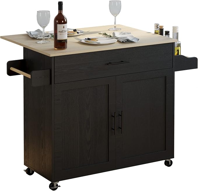 IRONCK Rolling Kitchen Island Table on Wheels by IRONCK