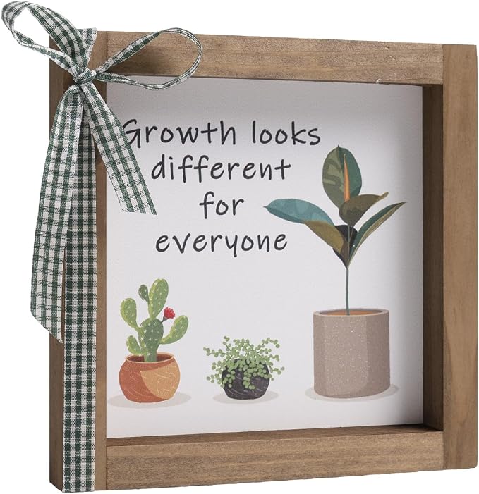 6 Inch Office Desk Decor, Wooden Growth Looks Different - Image 7