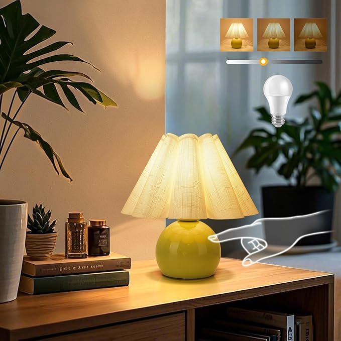 Green Small Touch Control Table Lamp by Unknown
