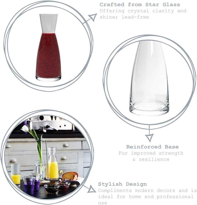 Bormioli Rocco Ypsilon Wine Carafe – Elegant Clear Glass Carafe - Image 6
