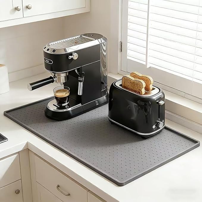 Coffee Machine Mat, 11.5x18.5 Inch Silicone Coffee Maker Mat - Image 2