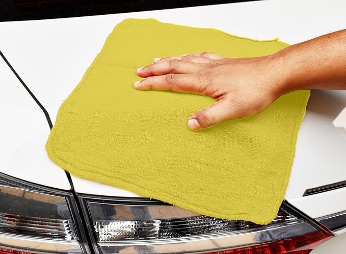DAN RIVER Shop Towels, 50 Pack Commercial Use Yellow Terry Cloth Rags - Image 7