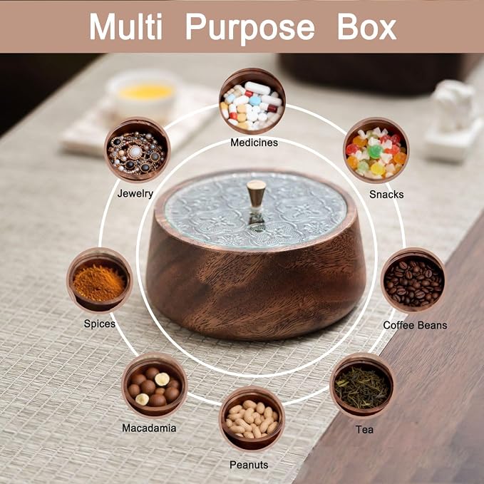 Wooden Storage Box with Glass Lid - Image 2