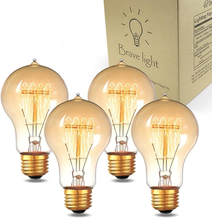 GOENDR Edison Bulb A19, Vintage Incandescent Light Bulbs by GOENDR