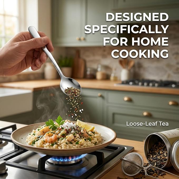 Mini Spoons for Spice Jars, Small Metal Seasoning Spoon for Salt - Image 5