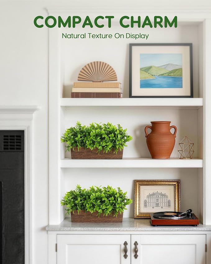 Velener 14" Artificial Boxwood Plants Indoor Centerpiece - Image 4