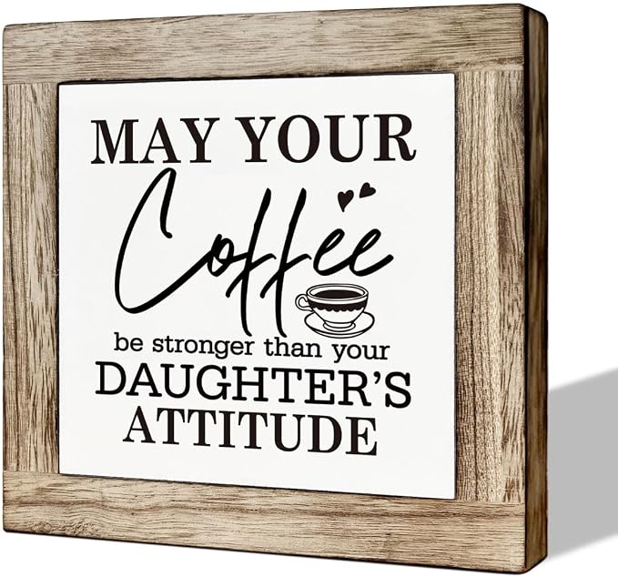 Coffee Sign, Coffee Decor Set, Wooden Box Signs by MLTEye